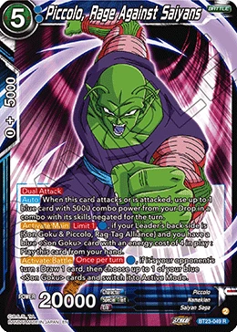 Piccolo, Rage Against Saiyans BT23-049 card