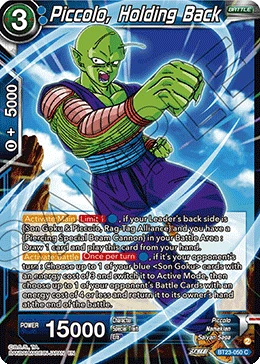 Piccolo, Holding Back BT23-050 Dragon Ball Masters card