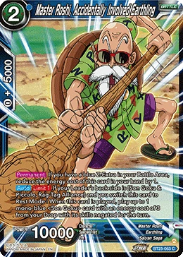 Master Roshi, Accidentally Involved Earthling BT23-053 card