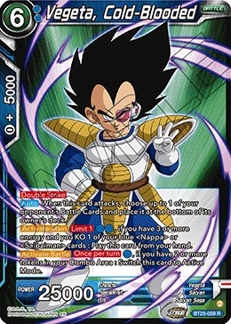 Vegeta, Cold-Blooded BT23-059 card