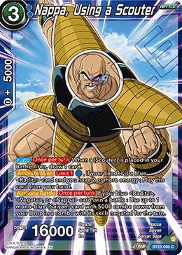 Nappa, Using a Scouter BT23-066 card