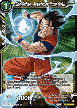 Son Gohan, Assistance From Goku BT23-114 card