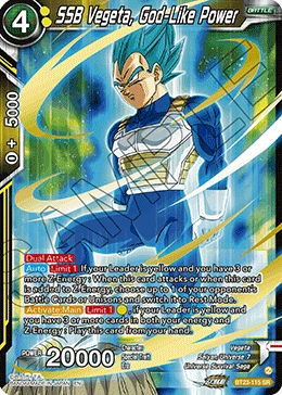 SSB Vegeta, God-Like Power BT23-115 card