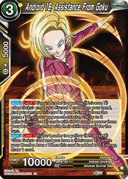 Android 18, Assistance From Goku BT23-119 Dragon Ball Masters card