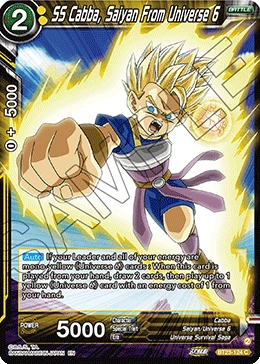 SS Cabba, Saiyan From Universe 6 BT23-124 card