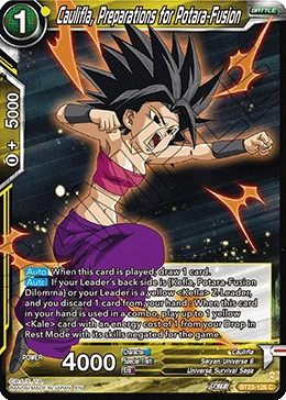 Caulifla, Preparations for Potara-Fusion BT23-126 card