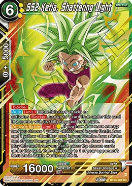 SS2 Kefla, Shattering Light BT23-128 Dragon Ball Masters card
