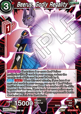 Beerus, Godly Regality BT24-006 card