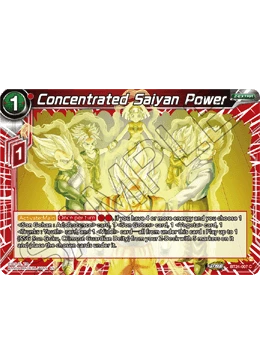 Concentrated Saiyan Power BT24-007 Dragon Ball Masters card