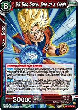 SS Son Goku, End of a Clash BT24-010 card