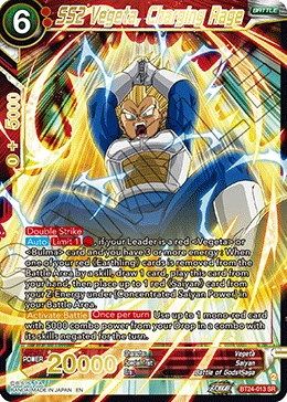 SS2 Vegeta, Charging Rage BT24-013 card