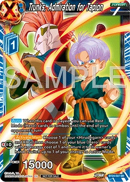 Trunks, Admiration for Tapion BT24-027_PR card