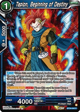 Tapion, Beginning of Destiny BT24-042 card