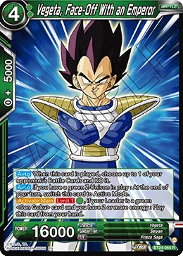 Vegeta, Face-Off With an Emperor BT24-065 card