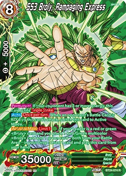 SS3 Broly, Rampaging Express BT24-074_PR card