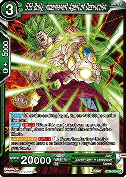 SS3 Broly, Impermanent Agent of Destruction BT24-075 card