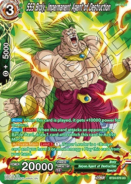 SS3 Broly, Impermanent Agent of Destruction BT24-075_PR card