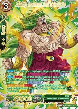 SS3 Broly, Impermanent Agent of Destruction BT24-075 Dragon Ball Masters card, Promo 2