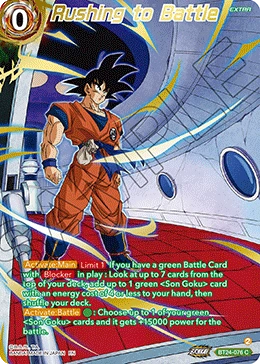 Rushing to Battle BT24-076 Dragon Ball Masters card, Promo 2
