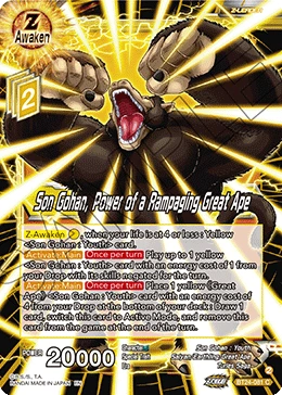 Son Gohan, Power of a Rampaging Great Ape BT24-081 card