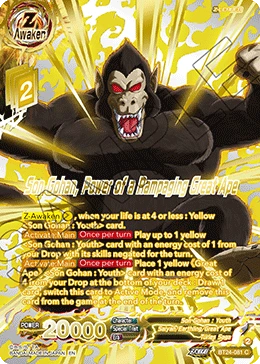 Son Gohan, Power of a Rampaging Great Ape BT24-081_PR02 card