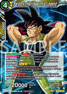 Bardock, Heritage of a Legend BT24-087 Dragon Ball Masters card, Promo
