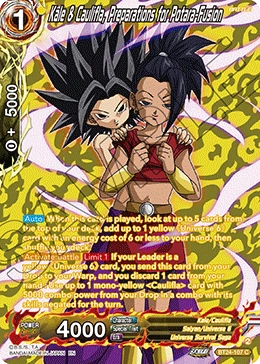 Kale & Caulifla, Preparations for Potara-Fusion BT24-107_PR card