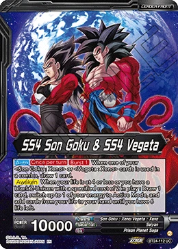 SS4 Son Goku & SS4 Vegeta BT24-112_PR card