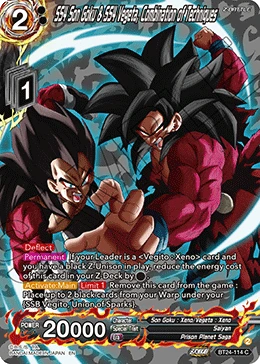SS4 Son Goku & SS4 Vegeta, Combination of Techniques BT24-114_PR card