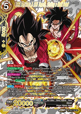 SS4 Son Goku & SS4 Vegeta, Striking a Weak Point BT24-118_SPR card