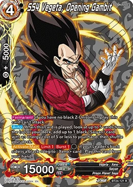 SS4 Vegeta, Opening Gambit BT24-121_PR card