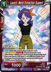 Launch, World Protection Support BT25-018 Dragon Ball Masters card, Promo