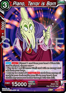 Piano, Terror is Born BT25-028 card
