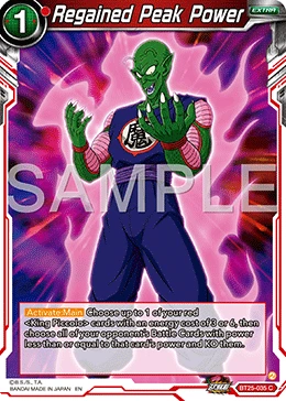 Regained Peak Power BT25-035 Dragon Ball Masters card