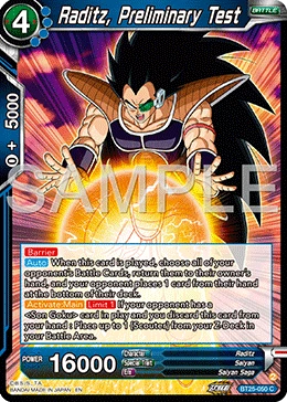 Raditz, Preliminary Test BT25-050 Dragon Ball Masters card