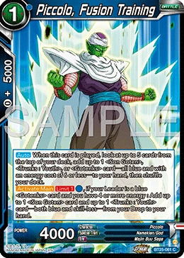 Piccolo, Fusion Training BT25-061 card