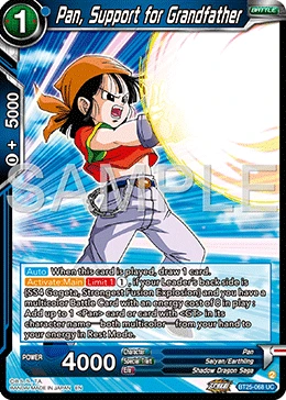 Pan, Support for Grandfather BT25-068 card