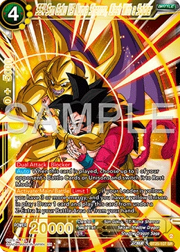 SS4 Son Goku VS Nuova Shenron, Clash With a Soldier BT25-107 card