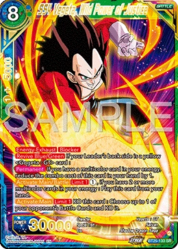 SS4 Vegeta, Wild Power of Justice BT25-133 card
