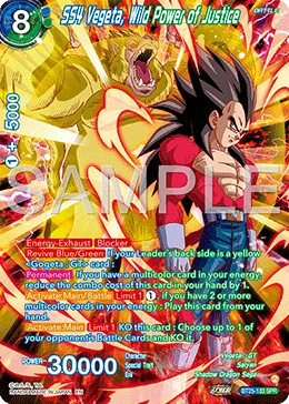 SS4 Vegeta, Wild Power of Justice BT25-133_SPR card