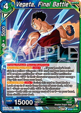 Vegeta, Final Battle BT25-134 card