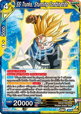 SS Trunks, Stunning Combination BT25-136 Dragon Ball Masters card