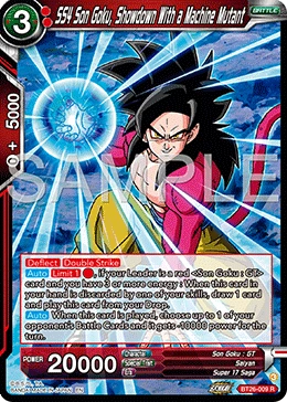 SS4 Son Goku, Showdown With a Machine Mutant BT26-009 card