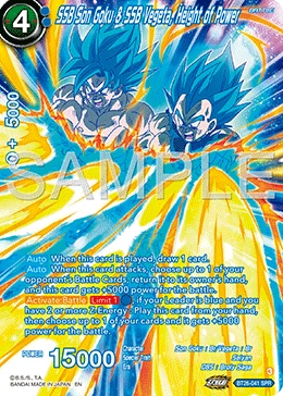 SSB Son Goku & SSB Vegeta, Height of Power BT26-041_SPR card