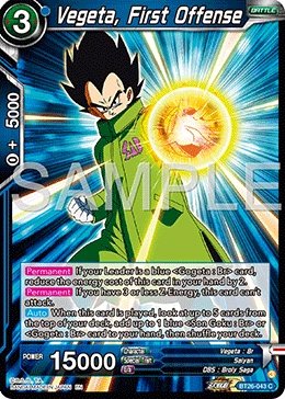 Vegeta, First Offense BT26-043 Dragon Ball Masters card