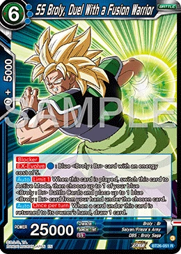 SS Broly, Duel With a Fusion Warrior BT26-051 card