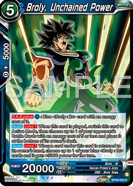 Broly, Unchained Power BT26-053 card