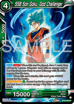 SSB Son Goku, God Challenger BT26-068 card