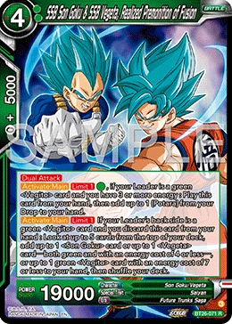 SSB Son Goku & SSB Vegeta, Realized Premonition of Fusion BT26-071 card