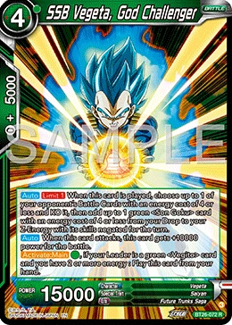 SSB Vegeta, God Challenger BT26-072 card